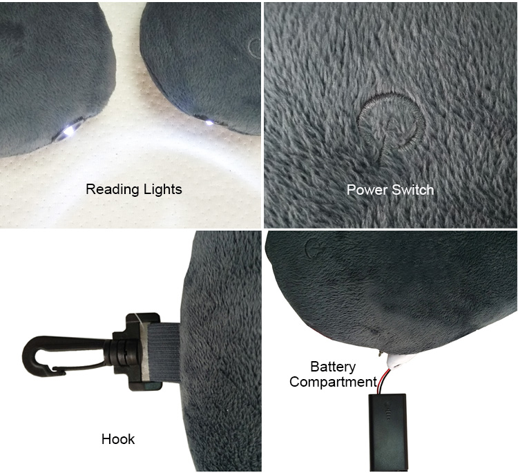 U Shape Memory Foam Neck Support Electric Vibrating Travel Neck Massage